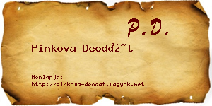 Pinkova Deodát névjegykártya